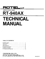 Rotel RT-940AX - Technical manual 